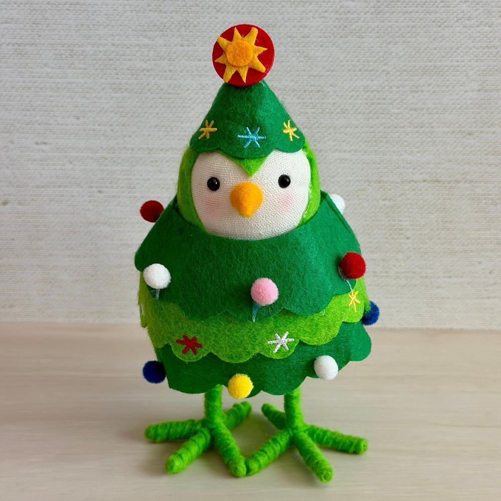 2021 Target Featherly Friends Christmas Fabric Bird TINSEL Tree EUC Holiday